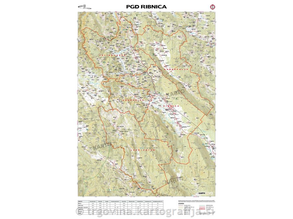 Tematska karta operativnega območja PGD