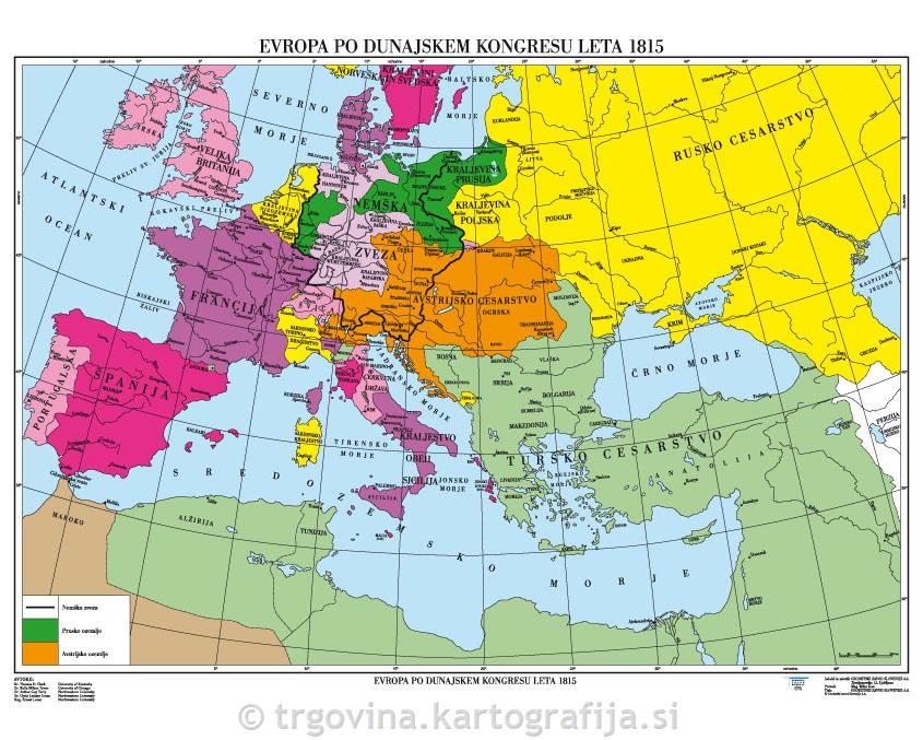 Evropa po Dunajskem kongresu 1815-CP