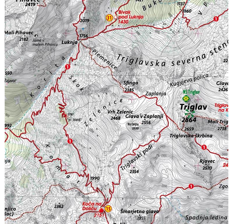 Triglav 25T, planinska karta, 2024