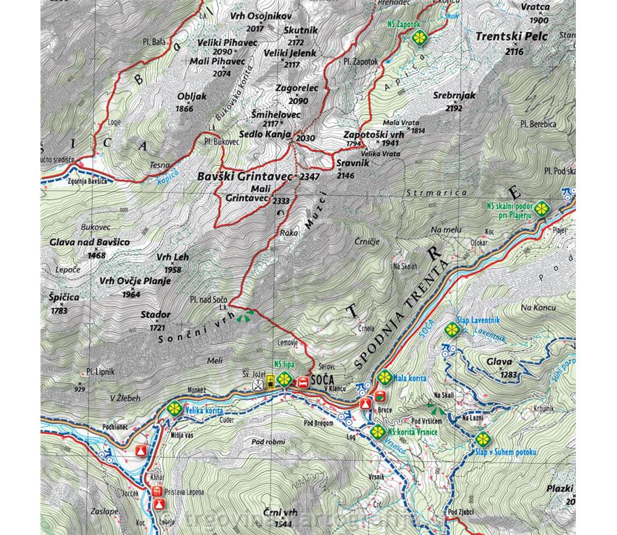 Julijske alpe 1:50T planinska karta, 2025