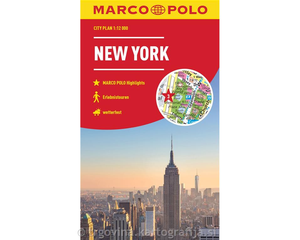 New York, mestni načrt 1:12.000, 2023