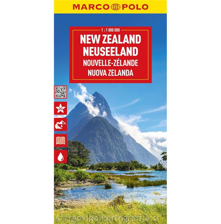 Nova Zelandija, avtokarta 1:1 mio