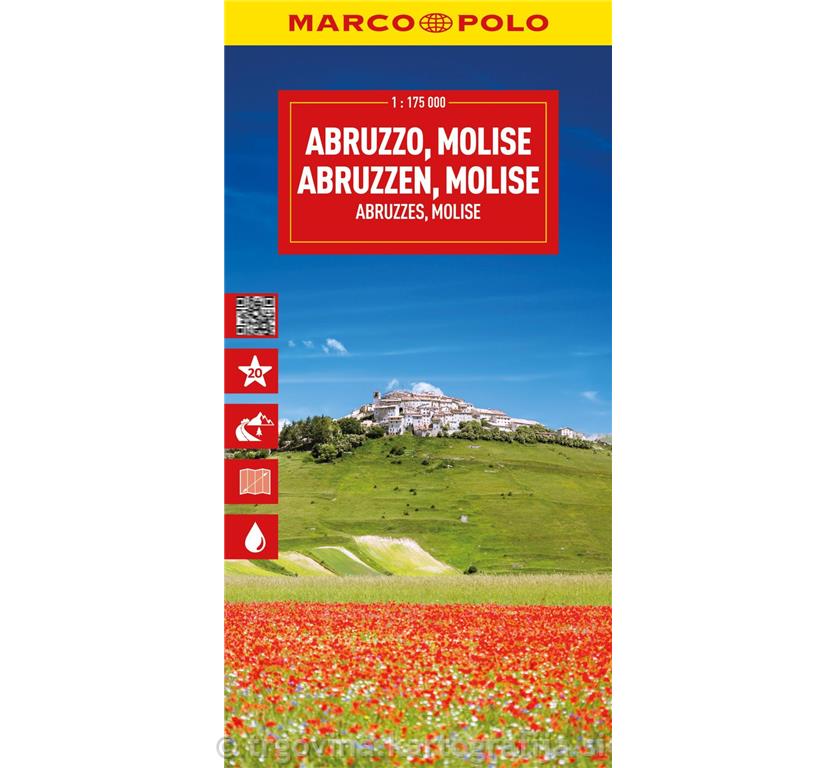 Abruzzo, Molise 1:175.000, avtokarta 2025