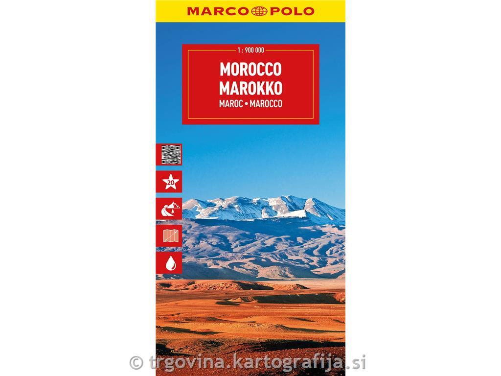 Maroko, avtokarta 1:900.000, 2025