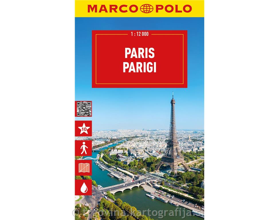 Pariz, mestni načrt 1:12.000, 2025
