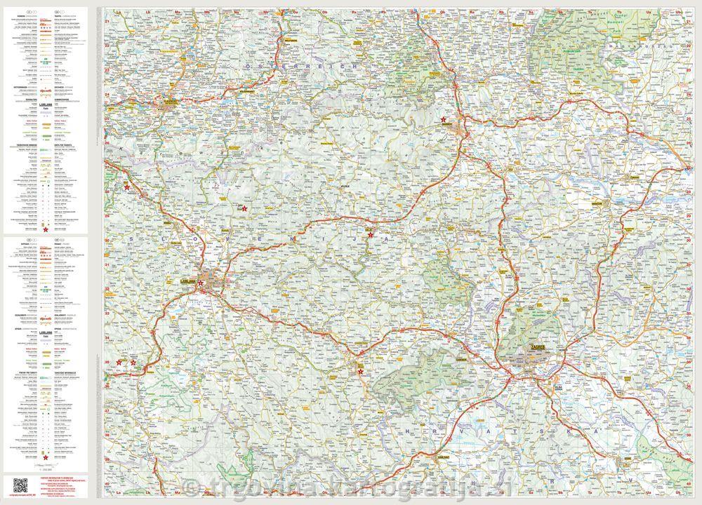 Slovenija z Istro, avtokarta 1:250.000, 2025