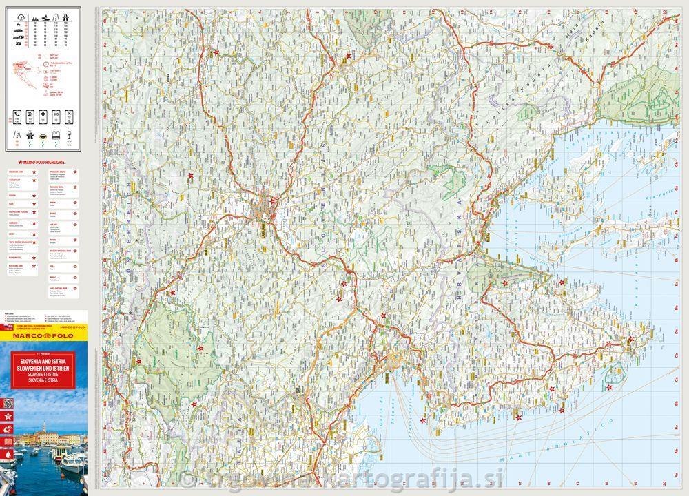 Slovenija z Istro, avtokarta 1:250.000, 2025