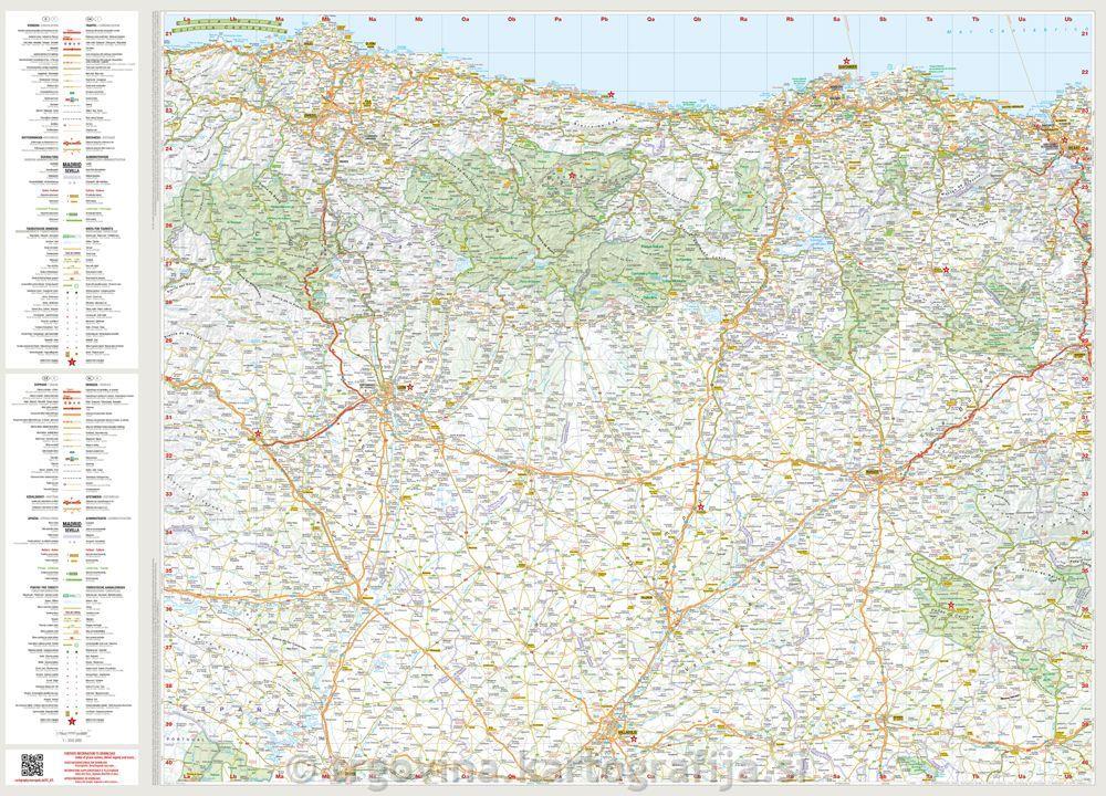 Španska atlantska obala, avtokarta 1:350T, 2025