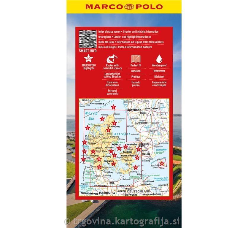 Danska, avtokarta 1:350.000, 2025