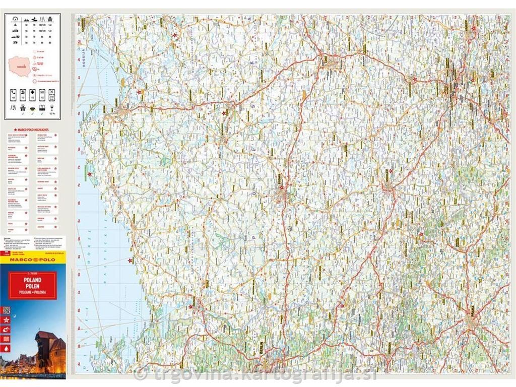 Poljska, avtokarta 1:700T, 2026