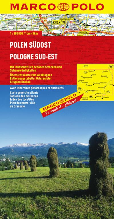 Poljska jugovzhod, avtokarta 1:300.000