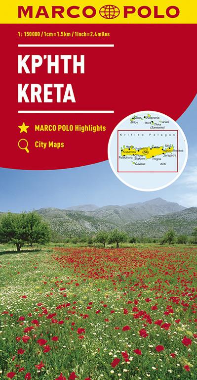 Kreta, avtokarta 1:150.000