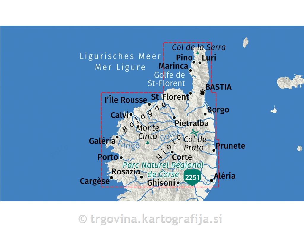 Korzika sever 1:50.000, št. 2250, 2025