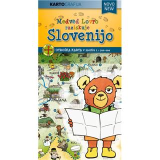 ZGIBANKA otroški zemljevid SLOVENIJA - Medved Lovro raziskuje Slovenijo