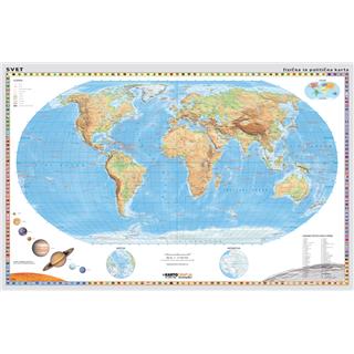 SVET, stenska šolska karta, 1:27M, 158x108cm