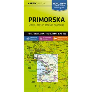 Primorska 1:40 000, turistična karta z vodnikom