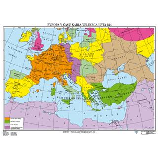 Evropa v času Karla Velikega L. 814 -CP