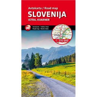 Slovenija z Istro, avtokarta 1:270.000