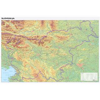 Slovenija - mala stenska karta 100 x 70 cm, PIŠI BRIŠI plastifikacija