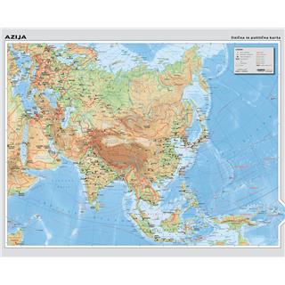 AZIJA, stenska karta - šolski zemljevid 1:10M, 158x128 cm
