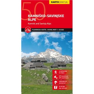Kamniško-Savinjske Alpe, planinska karta 1:50T