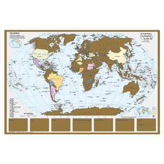 Svet SCRATCH MAP, praskalni zemljevid