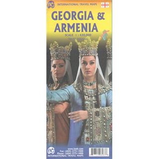 Gruzija & Armenija, avtokarta 1:430.000