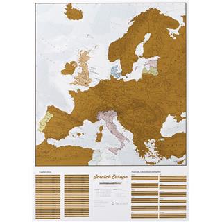 Evropa - scratch stenska karta
