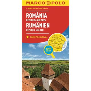Romunija in Moldavija, avtokarta 1:800.000
