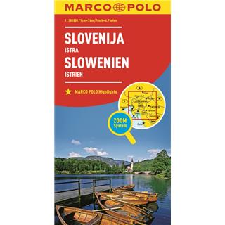 Slovenija, Severna Hrvaška, avtokarta 1:300.000