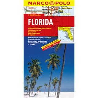 Florida, avtokarta 1:800 000