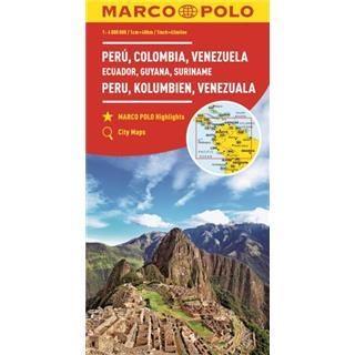 Južna Amerika Sever: Peru / Kolumbija / Venezuela, avtokarta 1:4 mio