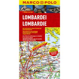 Lombardija, Italija Sever 1:200.000, avtokarta