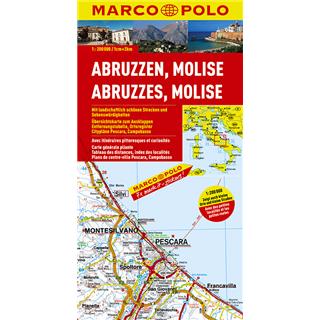 Abruzzo, Molise 1:200.000, avtokarta osrednja Italija