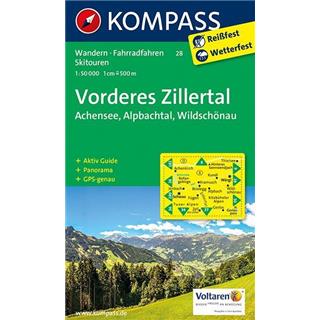 Vorderes Zillertal, Achensee, Alpbachtal, Wildschönau 1:50.000, wk 28