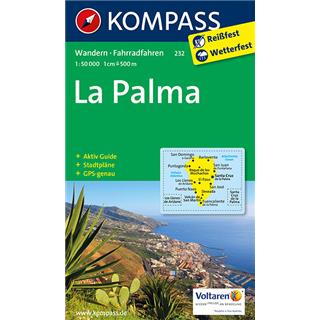 La Palma 1:50.000, kompass pohodniška karta