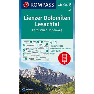 Lienzer Dolomiten, Lesachtal, Karnischer Höhenweg 1:50.000, št 47