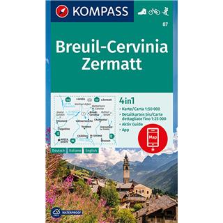 Breuil-Cervinia, Zermatt 1:50.000, št. 87