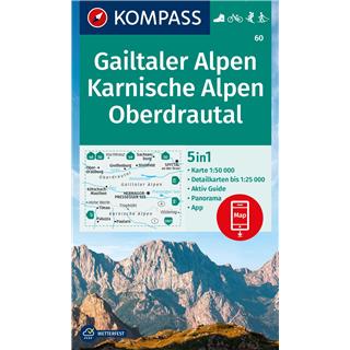 Gailtal Alpe in Karnijske Alpe, območje Oberdrautal 1:50.000, št. 60