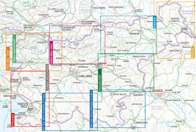 Tourist maps at 1:75.000 scale